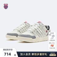 蓋世威（K·SWISS）【秀場(chǎng)同款】運(yùn)動(dòng)鞋男女鞋復(fù)古真皮休閑低幫板鞋Si-18滿(mǎn)貫鞋8381 9275-114白/藍(lán)/紅/灰 男女同款 40 男