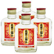 京都北京二鍋頭純糧小酒56度新風尚清香型口糧酒100ml/瓶 56度 100mL 4瓶