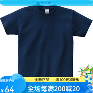 190克085全棉日本潮牌T恤純色圓領(lǐng)體恤厚實(shí)潮流 167深藍(lán) S
