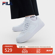 FILA 斐樂官方女鞋TARGA復古板鞋2025春季新款圓盾鞋休閑鞋小白鞋 斐樂白-WT 36