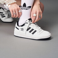 adidas FORUM LOW休閑籃球運動板鞋小白鞋男女阿迪達斯官方三葉草 亮白/一號黑 39