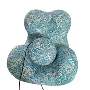 MATTE MAISA媽媽的懷抱沙發(fā)椅輕奢繡球單人休閑毛曉彤心居展翔同款沙發(fā)懶人 冰絲藍色迪奧-現貨秒發(fā)