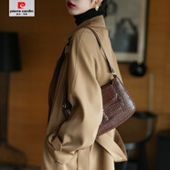 皮爾卡丹（pierre cardin）梵琳達(dá)高端氣質(zhì)長(zhǎng)款卡其風(fēng)衣女2025春季英倫風(fēng)寬松抗皺垂墜感外套 深卡其 寬松版卡碼建議拍小 XS 115斤以?xún)?nèi)