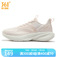 361度女鞋運(yùn)動(dòng)鞋秋季新款361度女常規(guī)跑鞋 白粉/橡皮粉 39