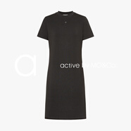 MO＆Co.edition【active系列】MOCO連衣裙2025秋新品彈力棉精裁短袖 黑茶色 XS 155