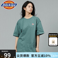 dickies簡約小logo全棉短袖男女T恤多色可選DK010991 墨綠色 L