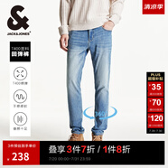 杰克·瓊斯（JACK&JONES）春夏季男裝牛仔褲男彈力修身褲子男百搭男褲休閑男士牛仔褲四季款 E39 牛仔藍(lán) 32 175 W32/L32
