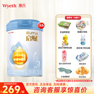 惠氏【官方授權(quán)店】啟賦藍(lán)鉆 嬰幼兒兒童配方奶粉 藍(lán)鉆3段810克*6罐【進(jìn)口】