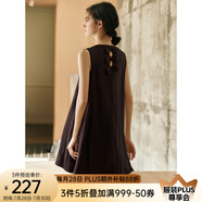Olrain歐芮兒2025夏季新款咖色法式氣質(zhì)連衣裙立體蝴蝶結(jié)裝飾長裙 咖色 XL