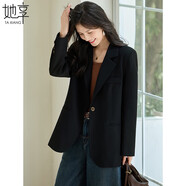 她享休閑西裝外套女通勤時尚一?？坌∥鞣b職場穿搭外套T143U6004