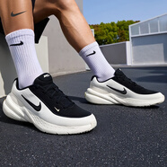 耐克（NIKE）男鞋 2025夏季新款網(wǎng)面透氣跑步鞋緩震運動(dòng)休閑鞋  黑/帆白/透氣鞋面 【緩震回彈】 40.5 (255mm)