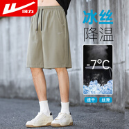 回力（Warrior）短褲男夏季冰絲五分褲男寬松運(yùn)動褲潮流褲子男速干休閑褲