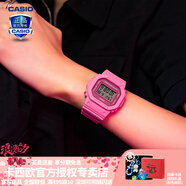 卡西歐（CASIO）【七夕禮物】手表女G-SHOCK獨角獸甜酷玫紅色系潮流運動(dòng)電子表 GMD-S5610PP-4PR玫紅花粉色