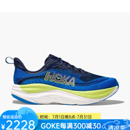 HOKA ONE ONE跑步鞋男鞋Skyflow春夏新品透氣競(jìng)訓(xùn)公路跑鞋減震厚底增高訓(xùn)練鞋 藍(lán)色varsity navy 40 碼/7=40