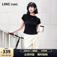 金羽杰2025年夏季新品都市洋氣圓領(lǐng)T恤女裝短款簡(jiǎn)約修身上衣S252FK301Y