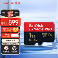 閃迪（SanDisk）1TB TF（MicroSD）內(nèi)存卡 A2 4K V30 U3 C10 至尊超極速移動(dòng)存儲(chǔ)卡 讀速200MB/s 寫速140MB/s