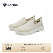 Rapido靂霹道春秋新款情侶款簡約休閑鞋舒適輕便健步鞋CQ4ZK3S10 米色 36