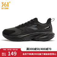 361度男鞋運動鞋秋季新款361度男常規(guī)跑鞋 曜石黑/煙灰 39