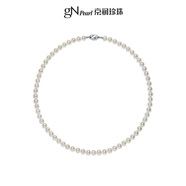 京潤珍珠項鏈致美天然淡水珍珠項鏈圓形強光高品質(zhì)經(jīng)典全珠鏈生日禮物 9.3-10.3mm47cm插棒扣 大點(diǎn)位貴氣十足