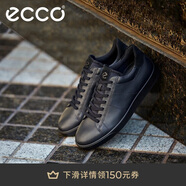 愛步（ECCO）板鞋男 經(jīng)典百搭牛皮輕奢休閑鞋 街頭521304 黑色40