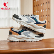 喬丹小千禧運動(dòng)鞋男鞋冬季革面加絨休閑鞋復古保暖老爹鞋輕便跑步鞋男 象牙白/純質(zhì)灰(革面) 40