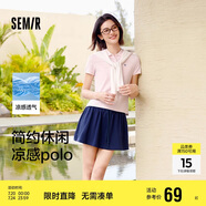森馬（Semir）POLO衫女涼感抗菌修身襯衫2025夏刺繡休閑通勤套頭衫109325115001