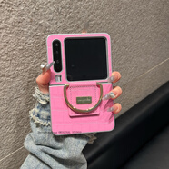 彩系OPPOfindN3Flip小米mixflip2折疊屏vivoxflip指環(huán)扣purax鱷魚(yú)皮紋pocket2手機殼novaflip手提包n2 玫紅色+手提指環(huán)扣 三星Galaxy Z Flip6