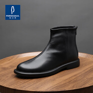 帕達索（Pardasaul）英倫潮流高幫百搭軟皮軟底馬丁靴210960 黑色 44