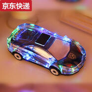 語森憶車型藍牙音箱無線雙喇叭低音炮創(chuàng)意迷你七彩閃燈插卡手機家用音響 官方標配 紅色發(fā)光汽車模型+藍牙音響+