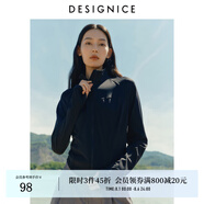 迪賽尼斯（DESIGNICE）2024年夏季新款百搭通勤風(fēng)顯瘦正肩短款長(zhǎng)袖薄款短外套女 黑色 M