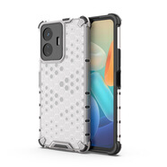 跨境適用于VIVO S18全包透色二合一保護套VIVO V50蜂巢防摔手機殼 透明 Vivo Y27 4G GWB/ Vivo Y35