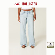 HOLLISTER25夏新款復(fù)古baggy風(fēng)碎花翻邊低腰牛仔褲女裝KI355-5547 淺色水洗 27 165/68A 4標(biāo)準(zhǔn)版
