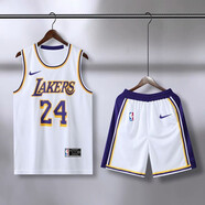 DOTSWOOSH-Nike湖人隊球服詹姆斯23號東契奇77號球衣24號科比運動(dòng)籃球服 科比白色24號套裝 2XL（建議身高170-175CM）