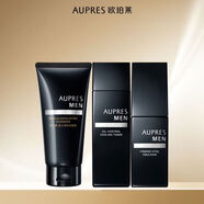 歐珀萊（AUPRES）俊士磨砂溫和洗面奶爽膚水保濕乳液男士護(hù)膚品三件套 溫和潔面125g+水145ml+乳100ml