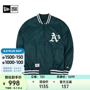 NEW ERA紐亦華MLB棒球NY夾克刺繡春秋男女情侶簡(jiǎn)約百搭運動(dòng)休閑外套 13546434-綠色 AS XL