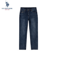 U.S. POLO ASSN.牛仔褲男秋季寬松直筒褲商務(wù)休閑長(cháng)褲男士高端輕奢褲子男
