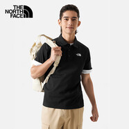 The North Face北面短袖Polo男女戶外舒適透氣短袖8AV3 宇宙黑/JK3 XL