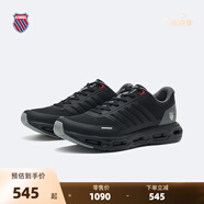 蓋世威（K·SWISS）運動鞋男鞋夏季網(wǎng)面透氣新款時尚舒適減震運動休閑鞋跑鞋9277 030純黑/夢幻銀 43