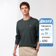 哈吉斯（HAZZYS）男裝 2025長(zhǎng)袖T恤ABTZE0CAX67 深灰色CC M（170/92A46）