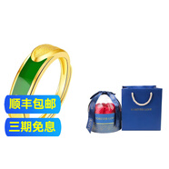 墨者善石 黃金戒指男士 情侶對(duì)戒足金和田玉活口 金鑲玉婚戒 金戒指送禮物 黃金戒指男款+玫瑰禮盒