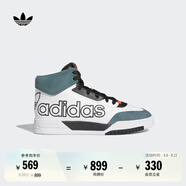adidas DROP STEP XL休閑中幫籃球運動板鞋男女阿迪達斯三葉草   白/綠/黑   35.5