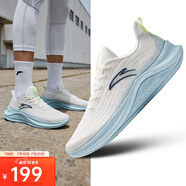 安踏輕便跑鞋男鞋夏季減震網(wǎng)面透氣耐磨運動鞋軟底舒適慢跑鞋跑步鞋