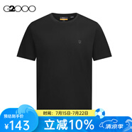 G2000【全棉】G2000男裝SS24商場(chǎng)新款柔軟舒適立體印花絲光棉短袖T恤 黑色 L