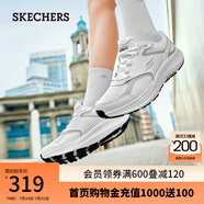 斯凱奇（Skechers）休閑跑步鞋訓(xùn)練減震耐磨運(yùn)動(dòng)鞋128606 白色/銀色/WSL 35