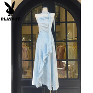 花花公子（PLAYBOY）2025年夏季新款法式小衫a字過(guò)膝森女半身裙兩件套 套裝 2XL