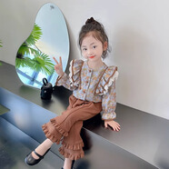 G·DUCK KIDS女童秋季套裝2025新款洋氣網(wǎng)紅時(shí)髦女孩套裝洋氣兩件套春秋一整套 荷葉邊套裝 好品質(zhì) 90 cm