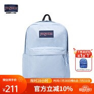 JANSPORT杰斯伯書(shū)包輕便雙肩包男女旅行包簡(jiǎn)約背包電腦包學(xué)生校園 4QUT7G7霧霾藍(lán)-側(cè)邊袋
