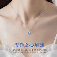 唯一（Winy）海洋之心純銀項(xiàng)鏈女2025新款吊墜生日禮物女生老婆輕奢小眾