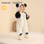 巴拉巴拉balaOne嬰兒連體衣秋冬寶寶外出抱衣爬服2025絨感萌209425120201