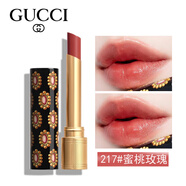 古馳（GUCCI）傾色琉光唇膏高光水潤保濕細(xì)管口紅母親節(jié)送女友老婆禮品情人禮物 217#蜜桃玫瑰（2025年新色）